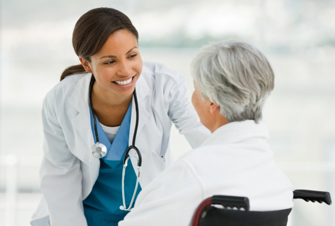 Happy Doctor with Patient